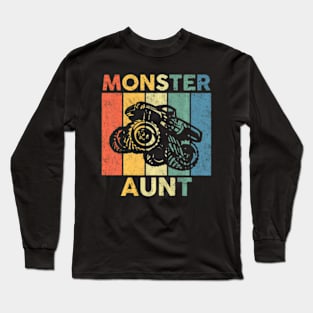 Monster Truck Aunt Monster Truck Are My Jam Truck Lovers Long Sleeve T-Shirt